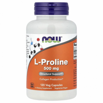 NOW FOODS L-PROLINE 500 mg, 120 капсул