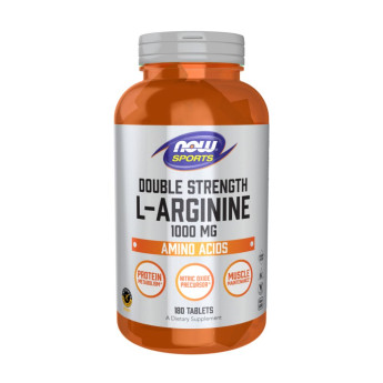 Аминокислота L‑Аргинин NOW FOODS L-ARGININE 1000 мг, 180 таблеток